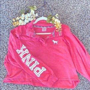 Victoria secret (pink) crop long sleeve